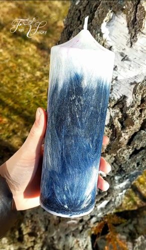 Andělská svíčka MAGICKÁ ČERNÁ- ve tmě vršek svítí sám💥 Citronová tráva