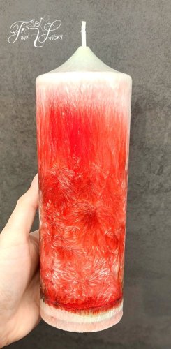 Andělská svíčka DUŠIČKOVÁ ve tmě vršek svítí sám💥Citronová tráva