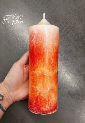 Andělská svíčka PŘICHÁZEJÍCÍ ENERGIE - ve tmě vršek svítí sám💥 Citronová tráva